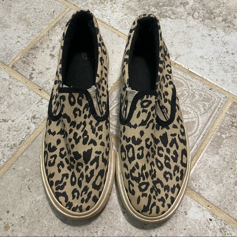 Leopard slip on shoe